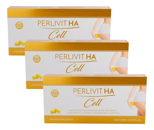 Combo Suplemento Dietario Perlivitha Cell 30 Comprimidos 3 unidades