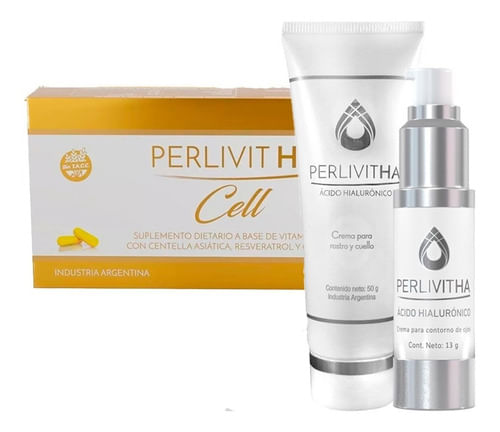 Combo Perlivitha Cell Capsulas, Crema Facial, y Contorno Ojos