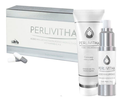 Combo Perlivitha Capsulas, Crema Facial y Contorno Ojos