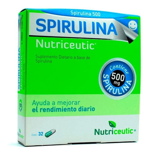 Suplemento Dietario Nutriceutics Spirulina 32 Capsulas