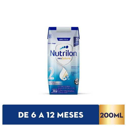 Combo Leche Maternizada Nutrilon 2 200ml 72 unidades