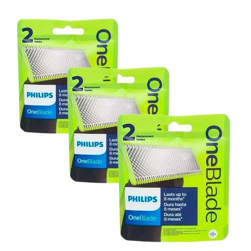 Combo Respuesto Cuchilla Philips OneBlade 3 x 2 unidades