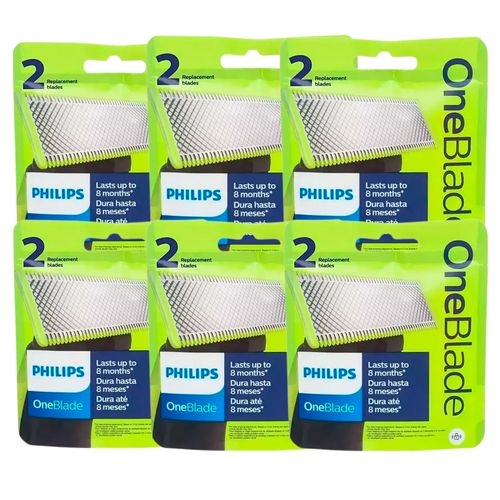 Combo Respuesto Cuchilla Philips OneBlade 6 x 2 unidades