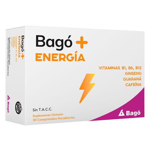 Suplemento Dietario Bago+ Energia 30 Comprimidos