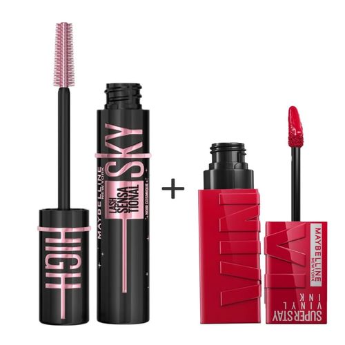 Combo Maybelline Mascara Pestañas Cosmic Black y Vinyl 050