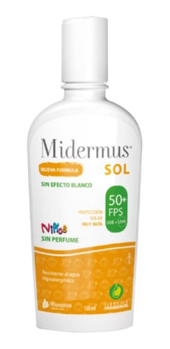 Protector Solar Niños Midermus Fps 50 Emulsion 150ml