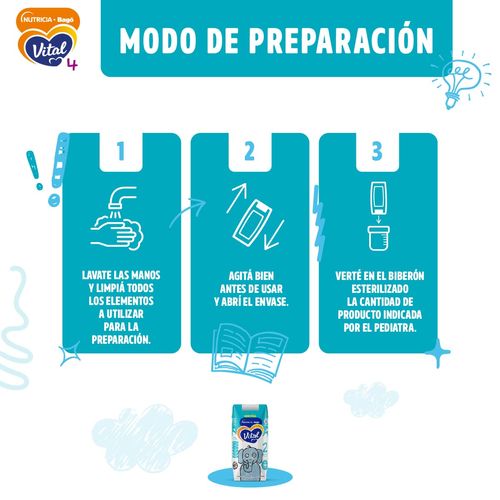 Combo Leche Maternizada Vital 2 200ml 24 unidades