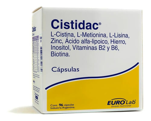 Suplemento Dietario Eurolab Cistidac Cabello y Uñas 96 Capsulas