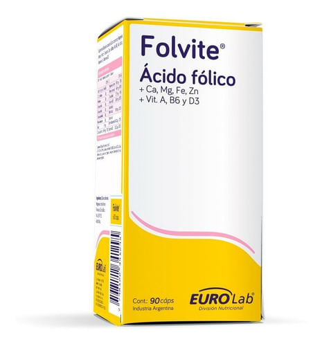 Suplemento Dietario Eurolab Folvite 90 Capsulas