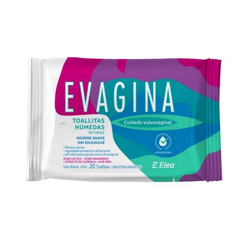 Toallitas Humedas Intimas Evagina 20 unidades