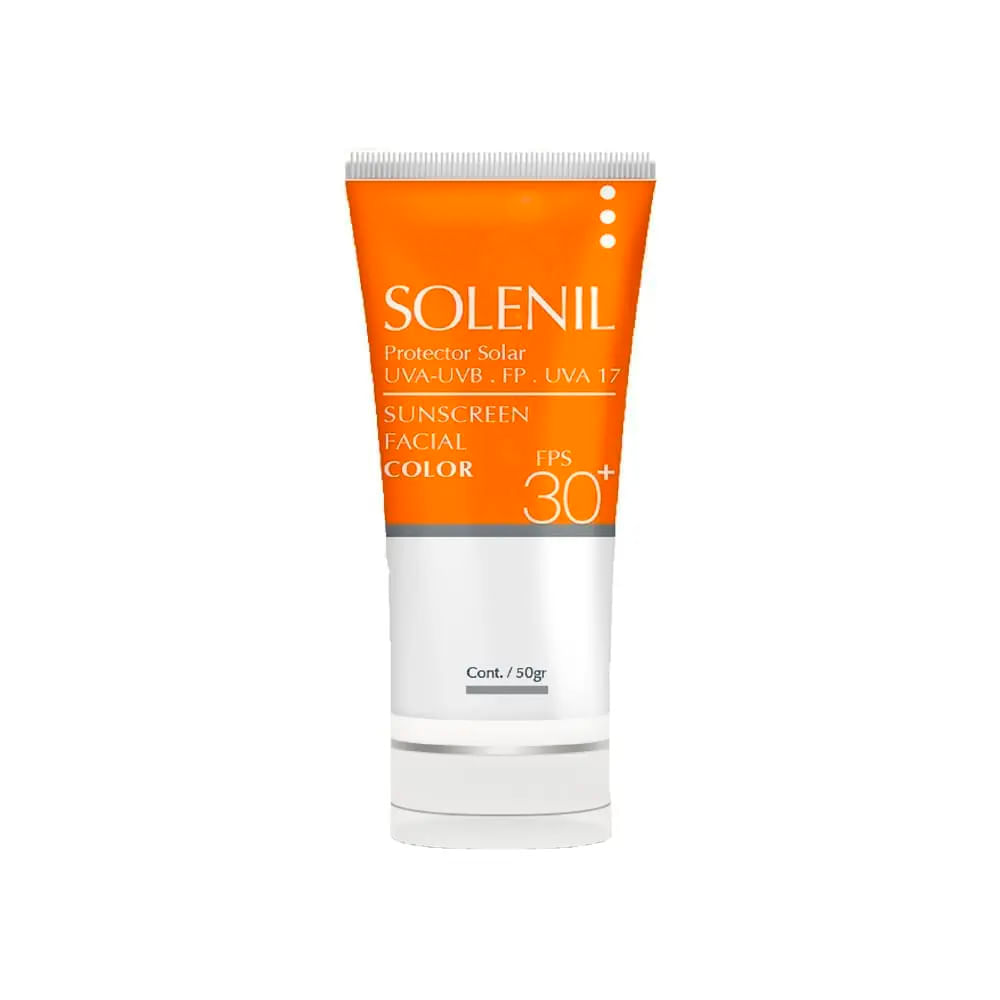 Protector Solar Facial Solenil Fps 30 Color 50gr Solenil Facial Color + 30 X 50 G