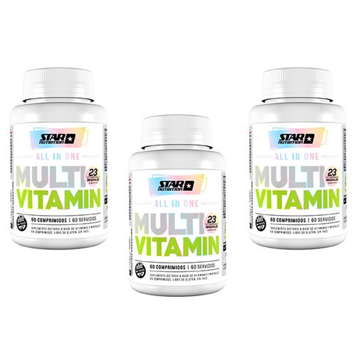 Combo Suplemento Dietario Star Nutrition All in One 60 Comprimidos 3 unidades
