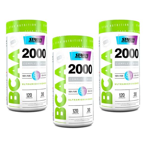 Combo Suplemento Deportivo Star Nutrition BCAA 2000 3 unidades