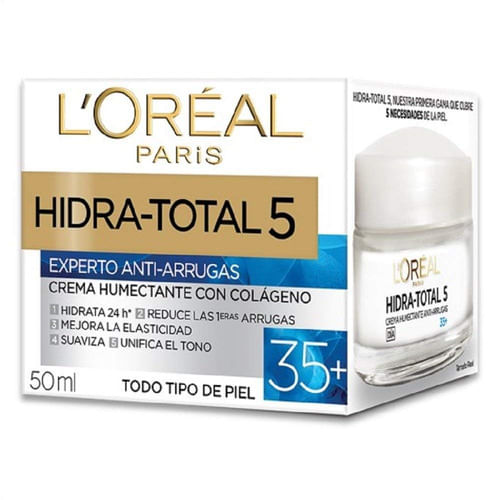 Crema Hidra Total 5 Loreal Paris Antiarrugas 35+ 50ml