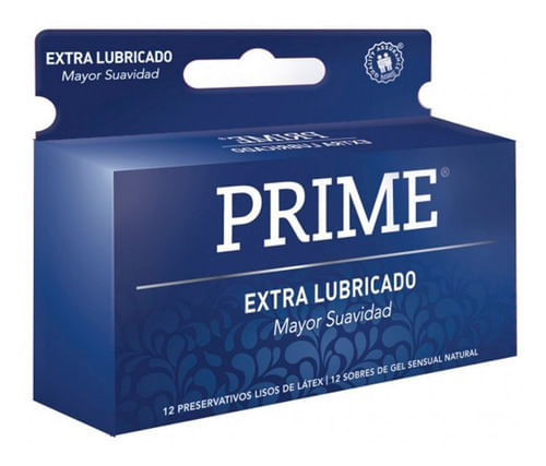 Preservativo Prime Extra Lubricante 12 unidades