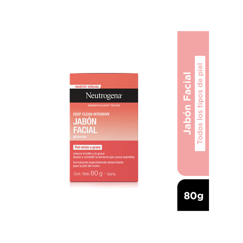 Jabon Facial Neutrogena Deep Clean 80gr