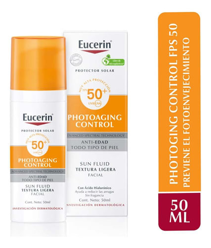 Protector Solar Facial Eucerin Fluido Antiage Fps50 50ml