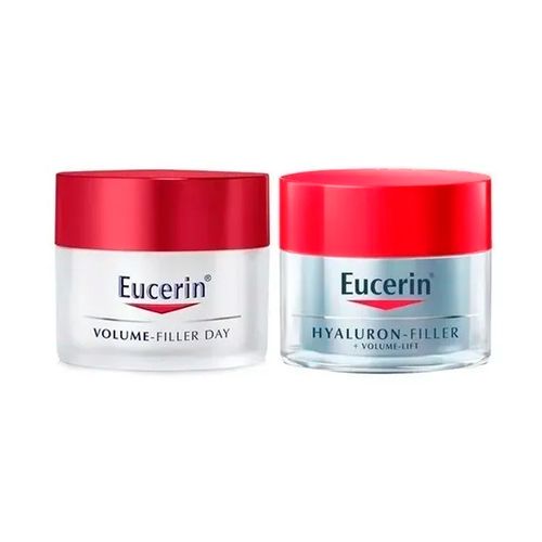Combo Eucerin Hyaluron Filler Volume Crema Piel Normal y Noche