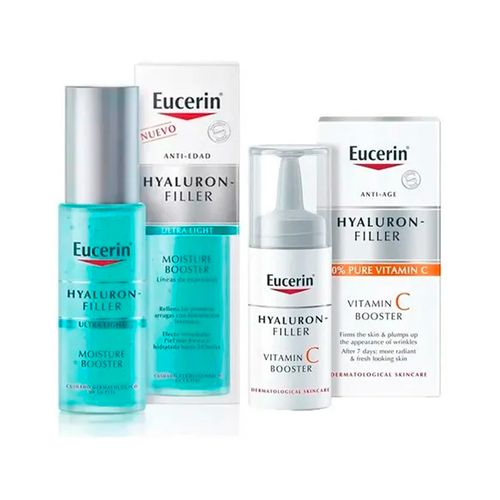 Combo Eucerin Hyaluron Booster y Vitamina C