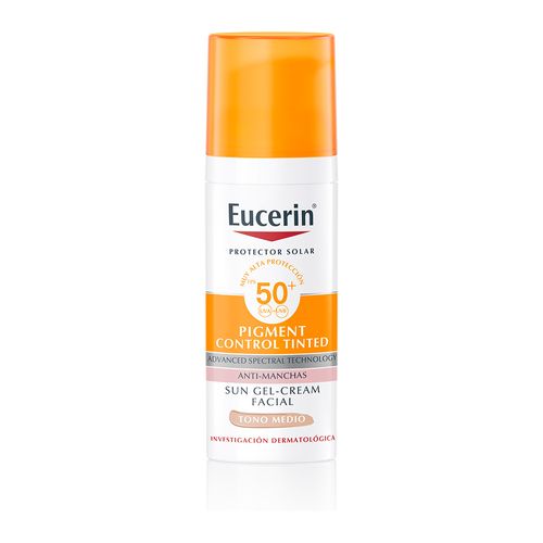 Protector Solar Facial Eucerin Pigment Color Tono Medio Fps50 50ml