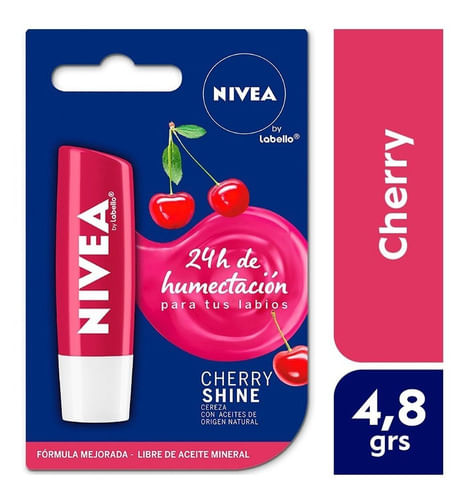 Protector Labial Nivea By Labello Cherry Shine