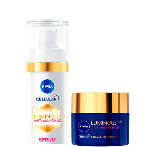 Combo Nivea Serum y Crema Noche Anti Manchas Luminous 630