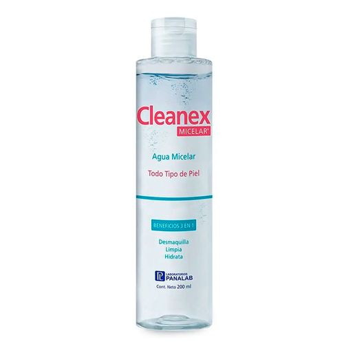 Agua Micelar Cleanex Hidratacion 3 en 1 200ml