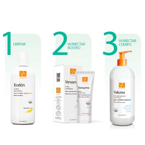 Combo Vansame 100gr, Valurea 500ml y Ecelon