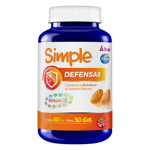 Suplemento Dietario Bago Simple Defensas 60 Pastillas de Goma