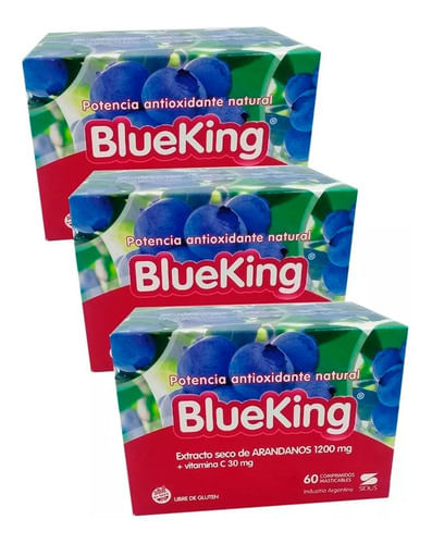 Combo Suplemento Blueking 60 comprimidos 3 unidades