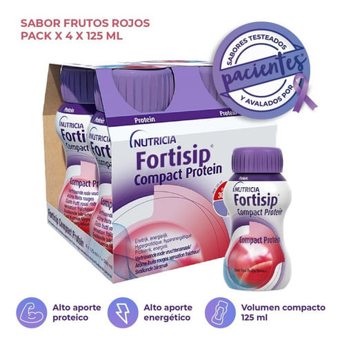 Suplemento Nutricional Fortisip Compact Frutos Rojos 4x125ml