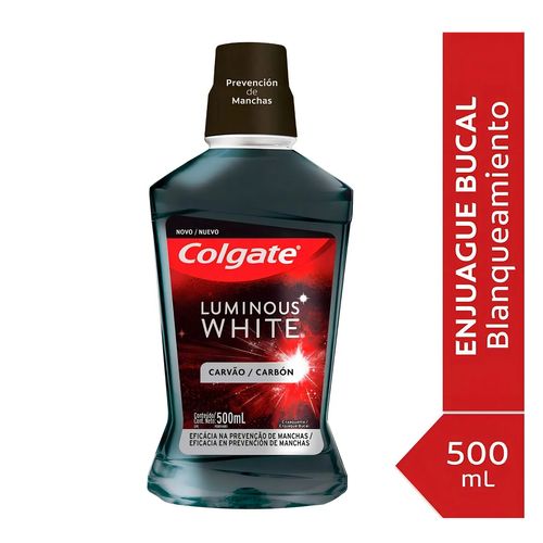 Enjuague Bucal Colgate Luminous White Carbon 500ml