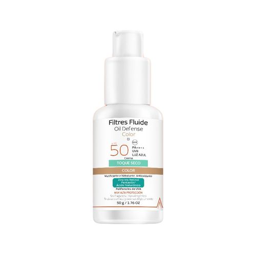 Protector Solar Facial Cepage Oil Defense Color Toque Seco Fps50 50ml
