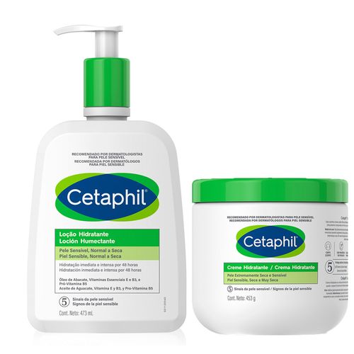 Combo Cetaphil Emulsion 473ml y Crema 453gr