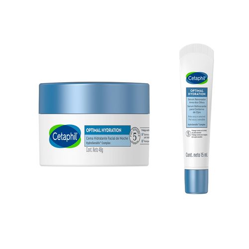 Combo Cetaphil Optimal Hydrance Noche y Contorno Ojos