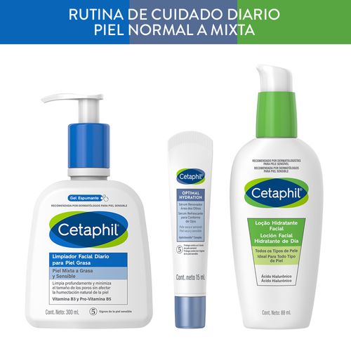 Combo Cetaphil Cuidado Diario Piel Normal Mixta