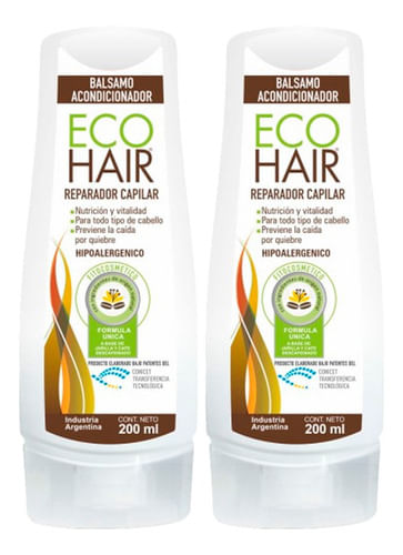 Combo Balsamo Eco Hair Anticaida 2 unidades 200ml