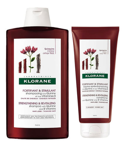 Combo Klorane Quinina Shampoo y Acondicionador