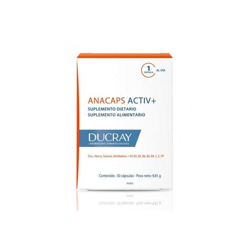Suplamento Capilar Ducray Anacaps Activ+ 30 Capsulas