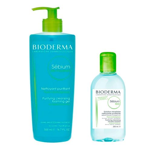 Combo Bioderma Sebium Gel 500ml y Agua Micelar 250ml