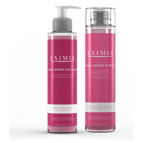 Combo Eximia Aqua Legere Exfoliante y Agua Micelar
