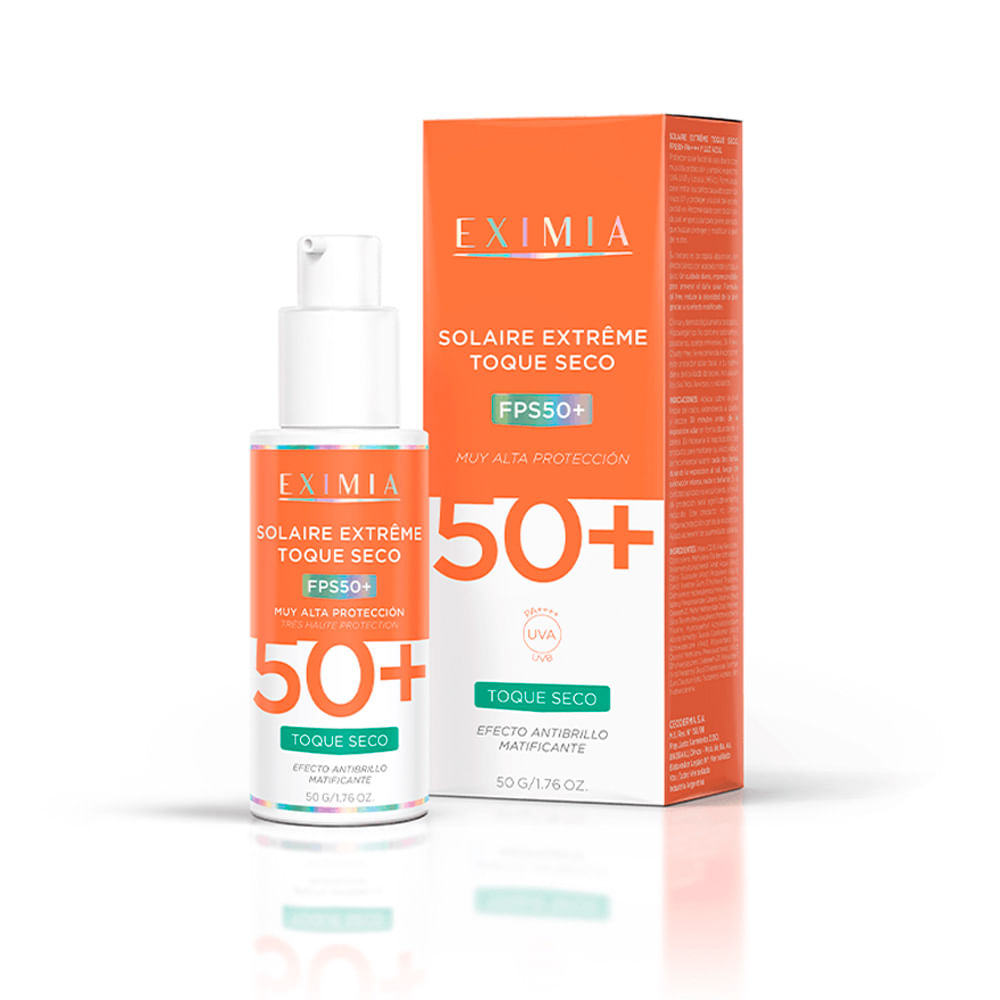 Protector Solar Facial Eximia Extreme Fps50 Toque Seco 50ml Eximia Solar Extreme T/S S/C 50