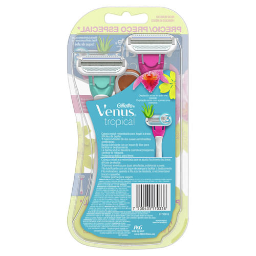 Afeitadora Gillette Mujer Venus Tropical 3 unidades