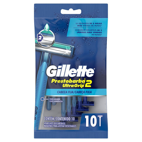 Maquina de Afeitar Gillette Prestorbarba Ultragrip 10 unidades