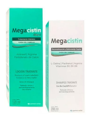 Combo Shampoo y Locion Megacistin Anticaida