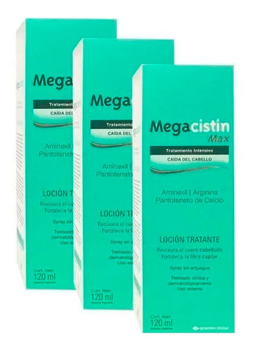 Locion Anticaida Megacistin Max 120ml 3 unidades