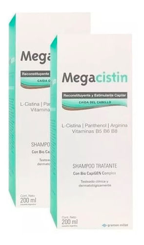 Combo Shampoo Megacistin Anticaida 2 unidades 200ml