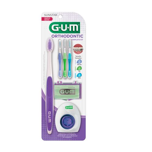 Cepillo Dental Cera Hilo Gum Kit Orthodontic 124
