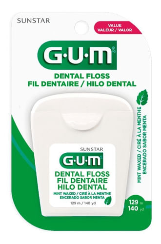 Hilo Dental con Cera Gum Flossers Menta 129 m