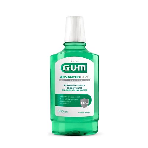Enjuague Bucal Gum Advanced Care Menta Suave 500ml